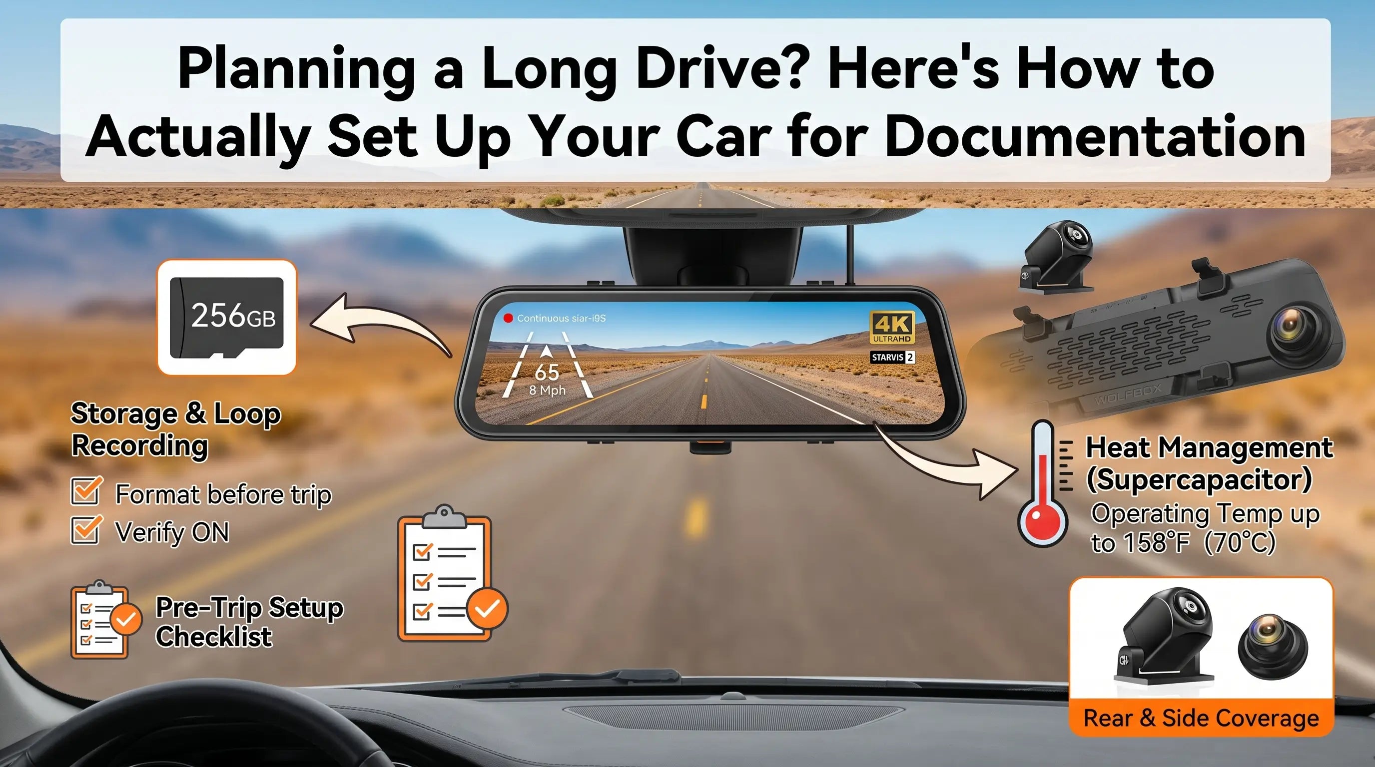 Dash Came Set Up for Long Drive