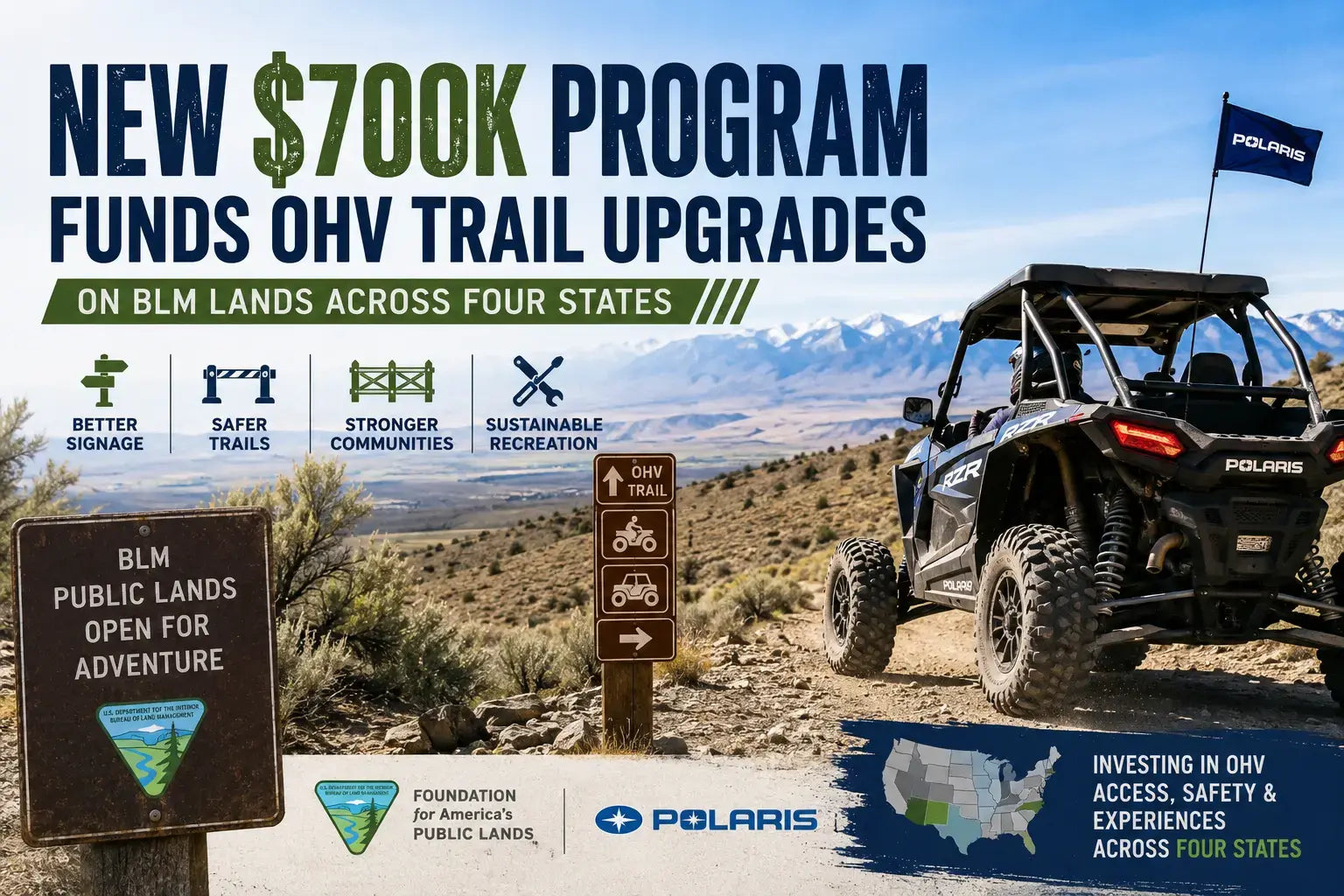 New $700K Program Funds OHV Trail Upgrades on BLM Lands Across Four States