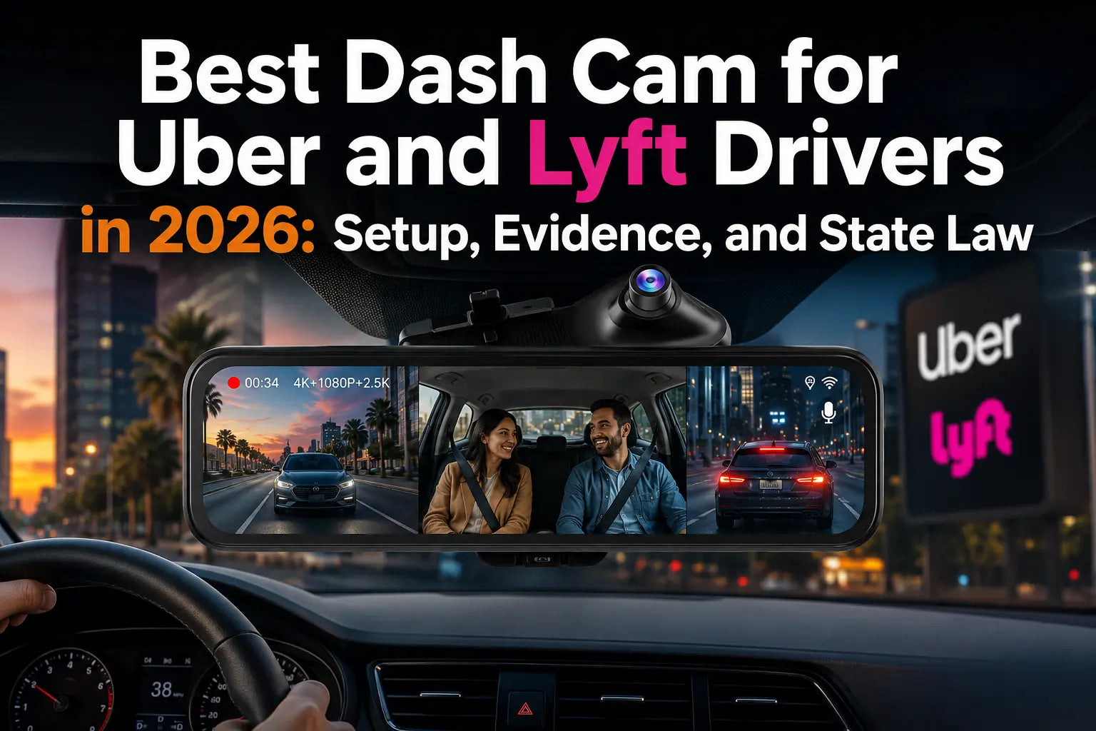 Best Dash Cam for Uber and Lyft Drivers in 2026: Setup, Evidence, and State Law