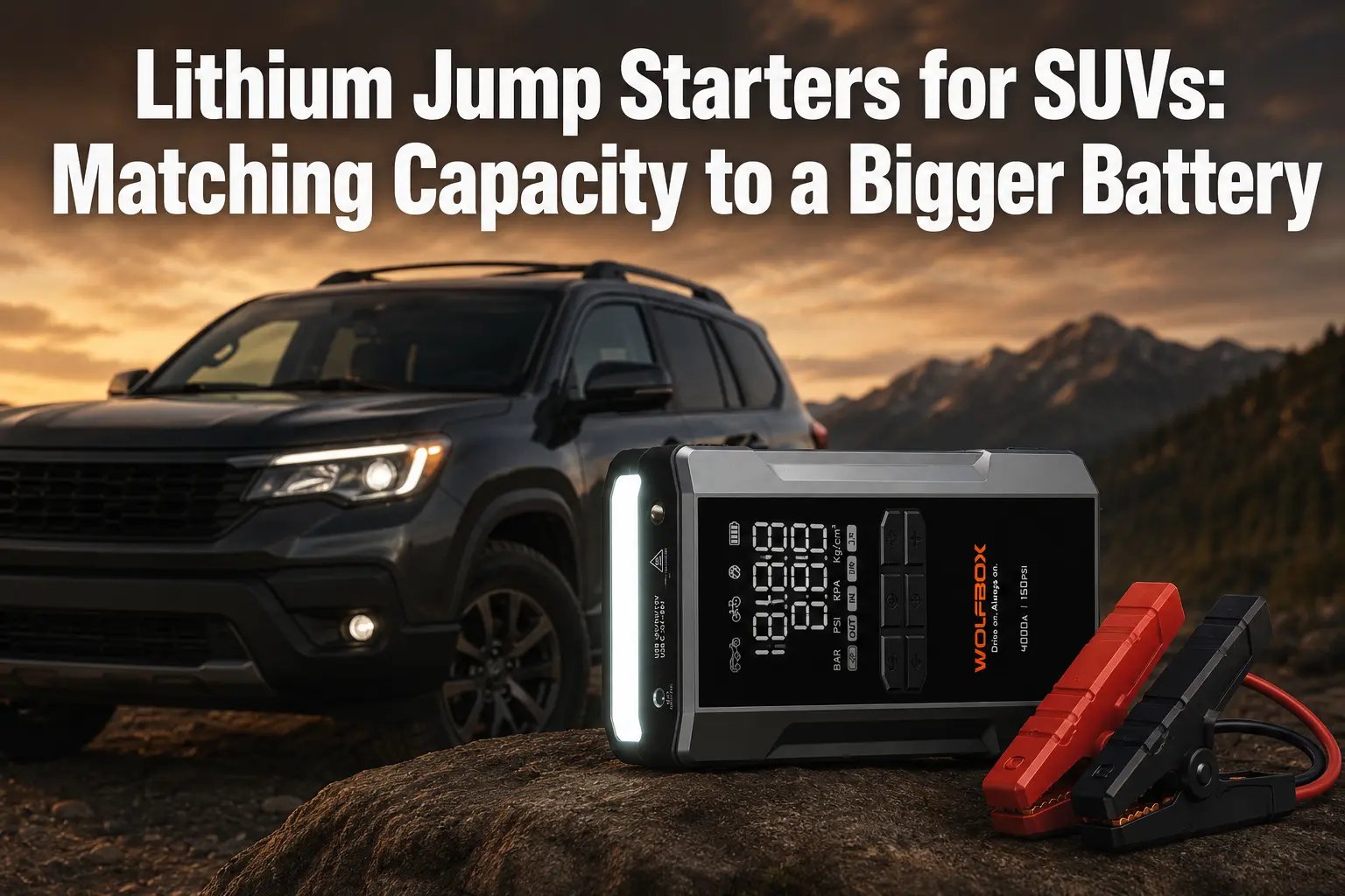 Lithium Jump Starters for SUVs: Matching Capacity to a Bigger Battery