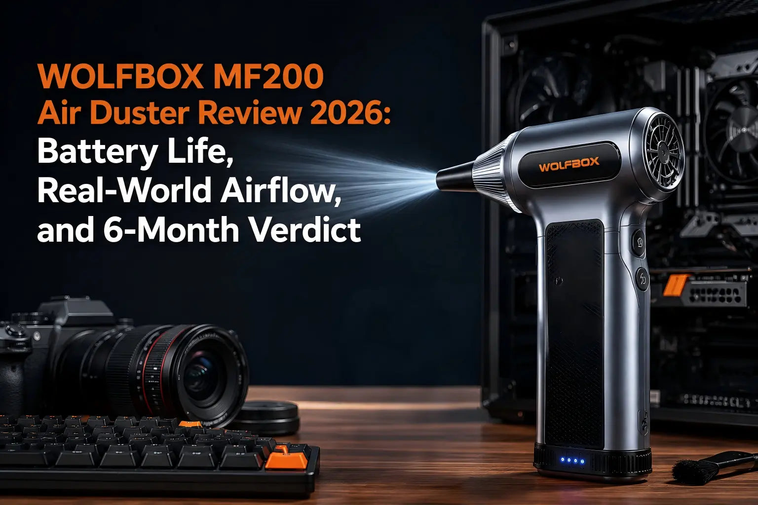 Wolfbox MF200 Air Duster Review 2026: Battery Life, Real-World PSI, and 6-Month Verdict