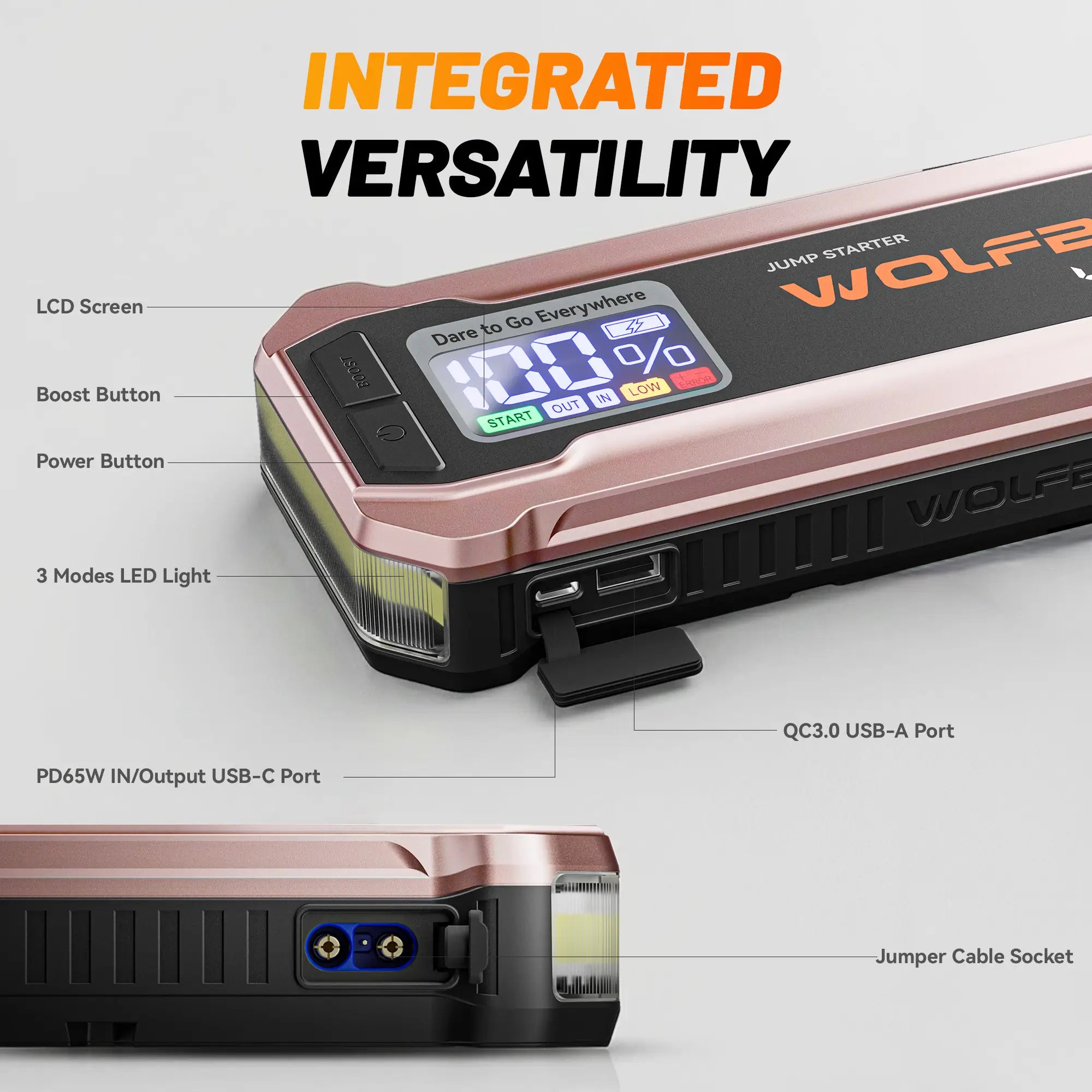 4000a jump starter rose gold button layout