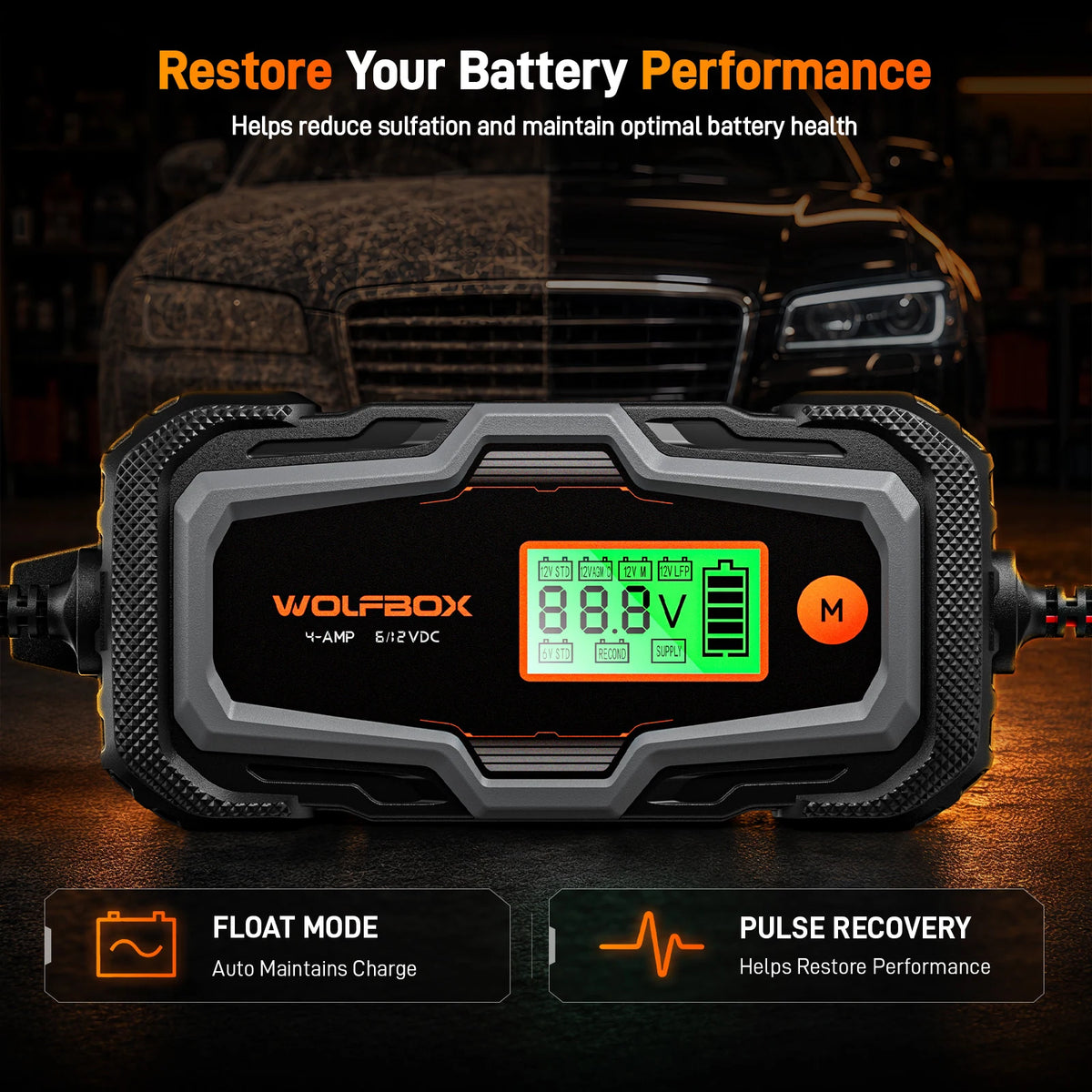 bc40 pulse repair and battery maintenance features extending battery life and restoring performance | WOLFBOX BC40