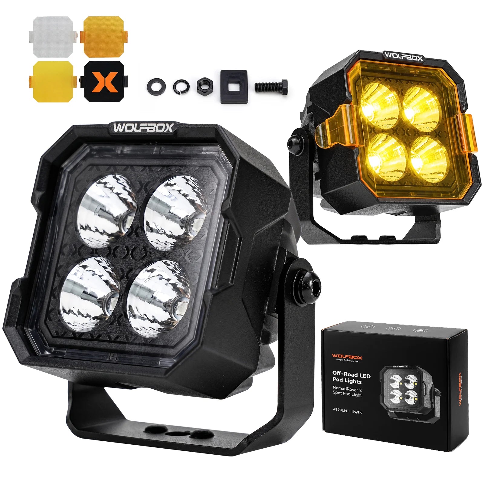 NomadRover 3" Off-Road LED Pod Lights(Pair) - WOLFBOX