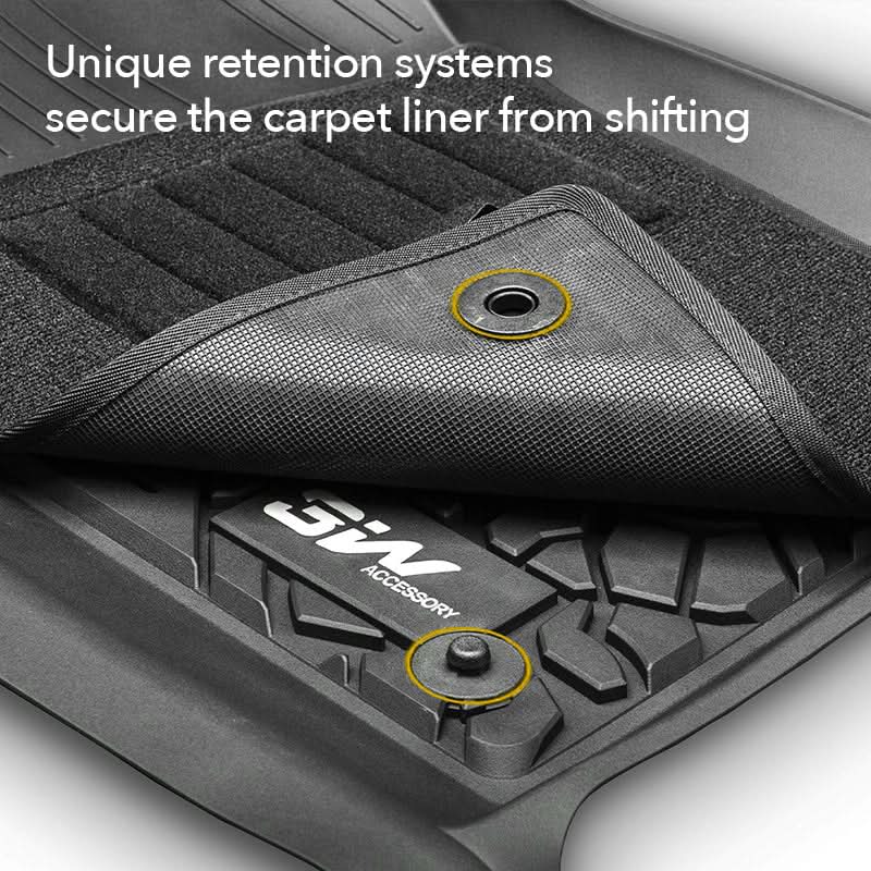 3W Ford Explorer 2020-2023 Custom Floor Mats TPE Material & All-Weather Protection Vehicles & Parts 3W