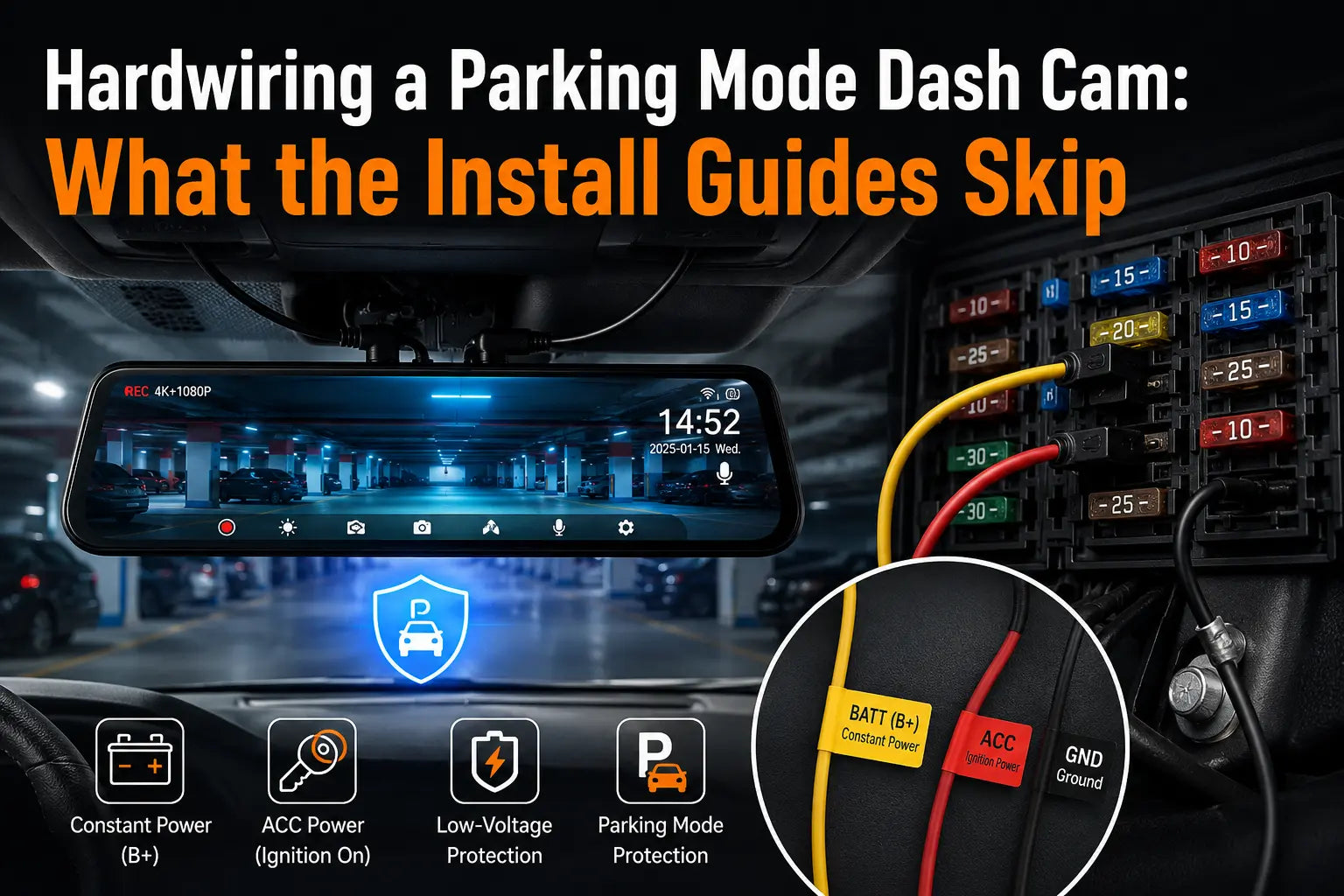 Hardwiring a Parking Mode Dash Cam: What the Install Guides Skip