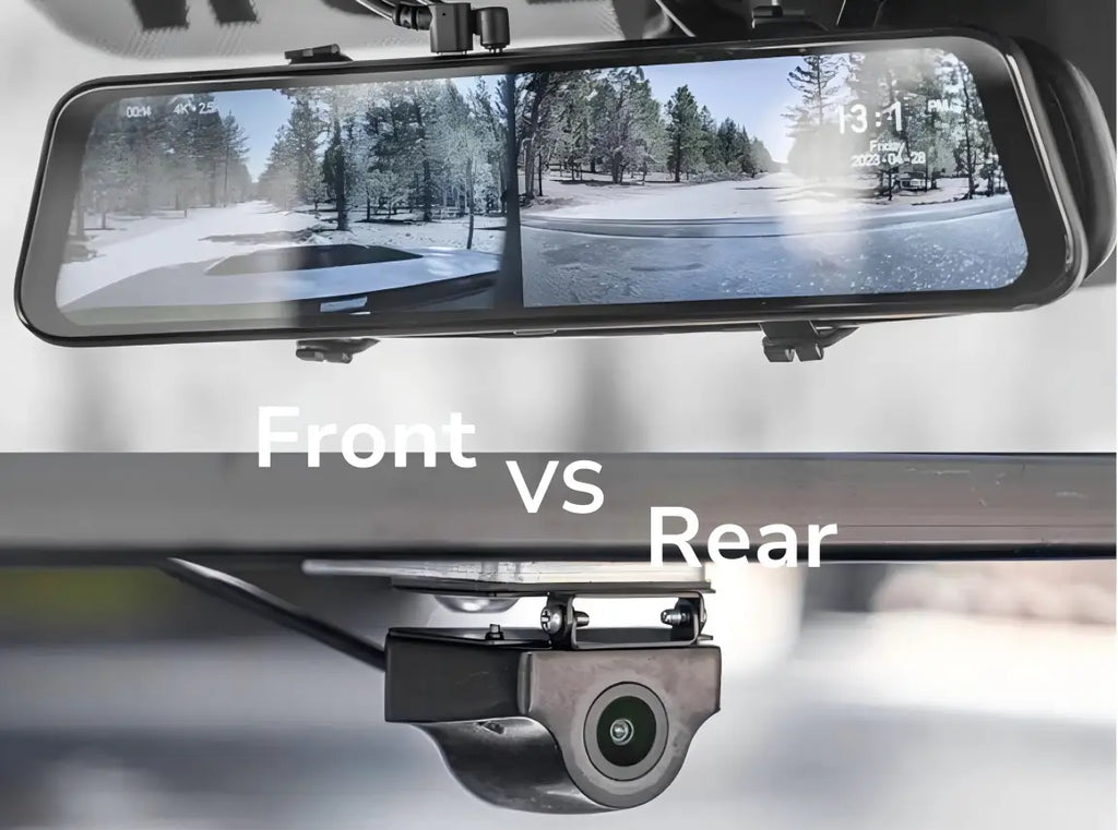 dash cam rear camera mounting locations license plate vs windshield