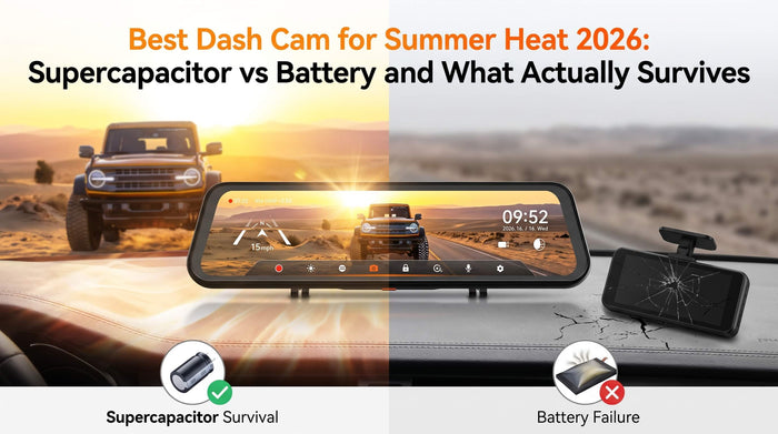 Best Dash Cam for Summer Heat 2026: Supercapacitor vs Battery and What Actually Survives