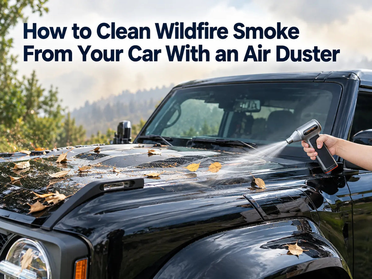 How to Clean Wildfire Smoke From Your Car With an Air Duster