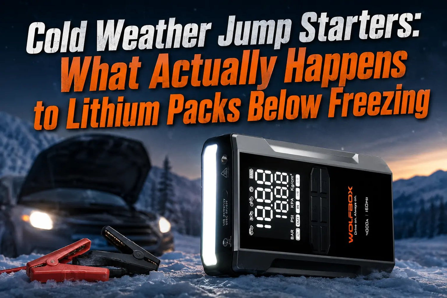 Cold Weather Jump Starters: What Actually Happens to Lithium Packs Below Freezing