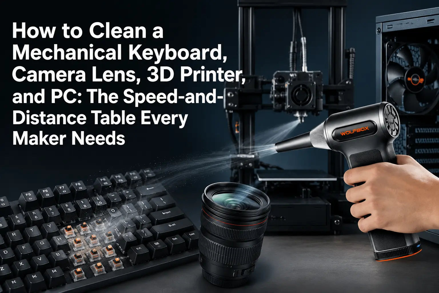How to Clean a Mechanical Keyboard, Camera Lens, 3D Printer, and PC: The PSI Table Every Maker Needs