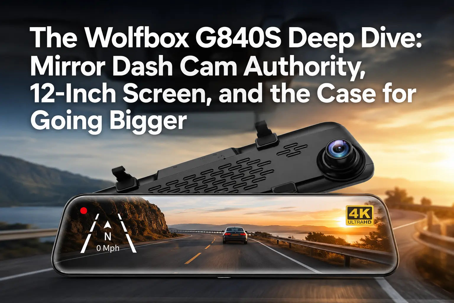 The Wolfbox G840S Deep Dive: Mirror Dash Cam Authority, 12-Inch Screen, and the Case for Going Bigger