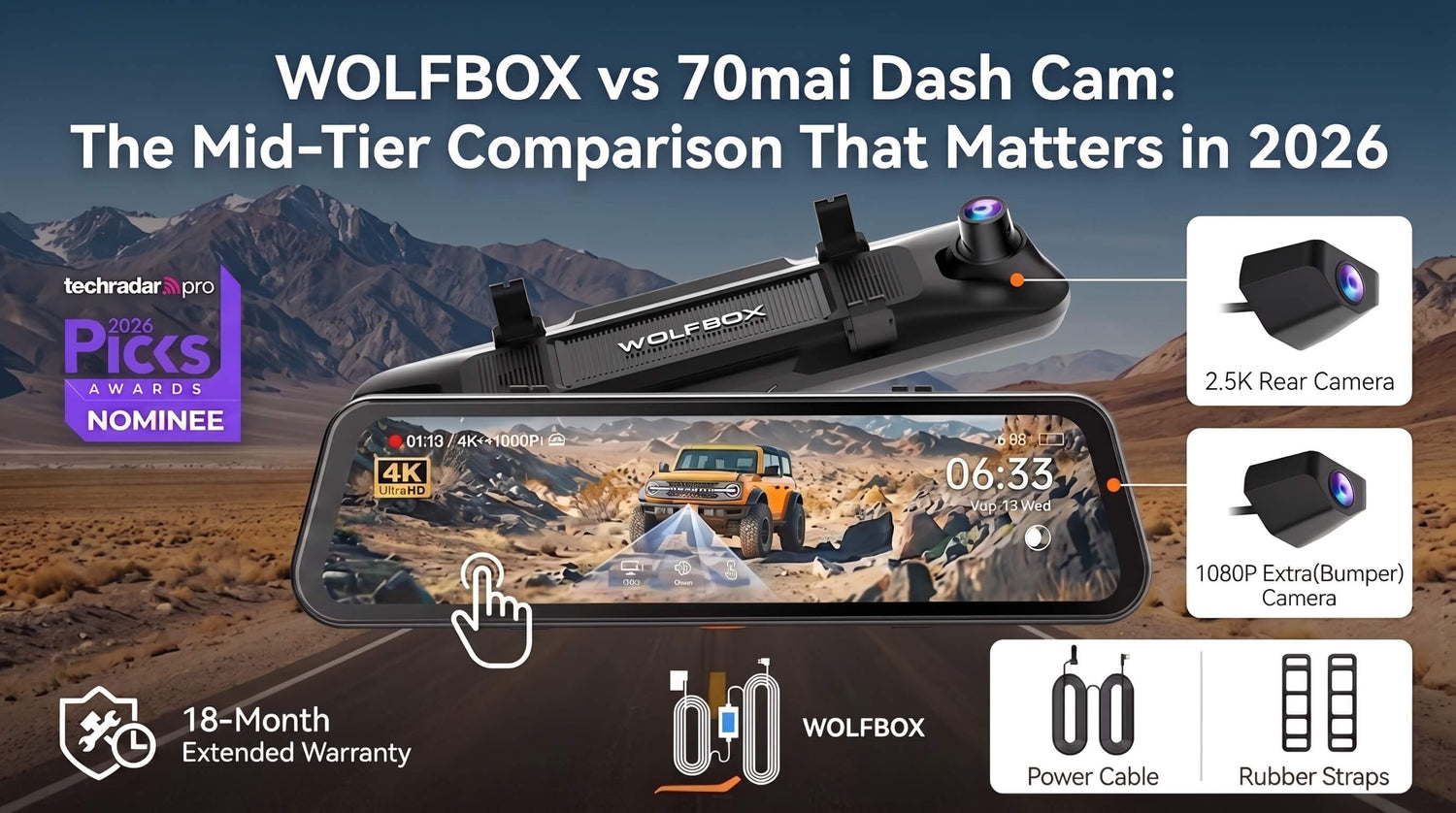 WOLFBOX vs 70mai Dash Cam: The Mid-Tier Comparison That Matters in 2026