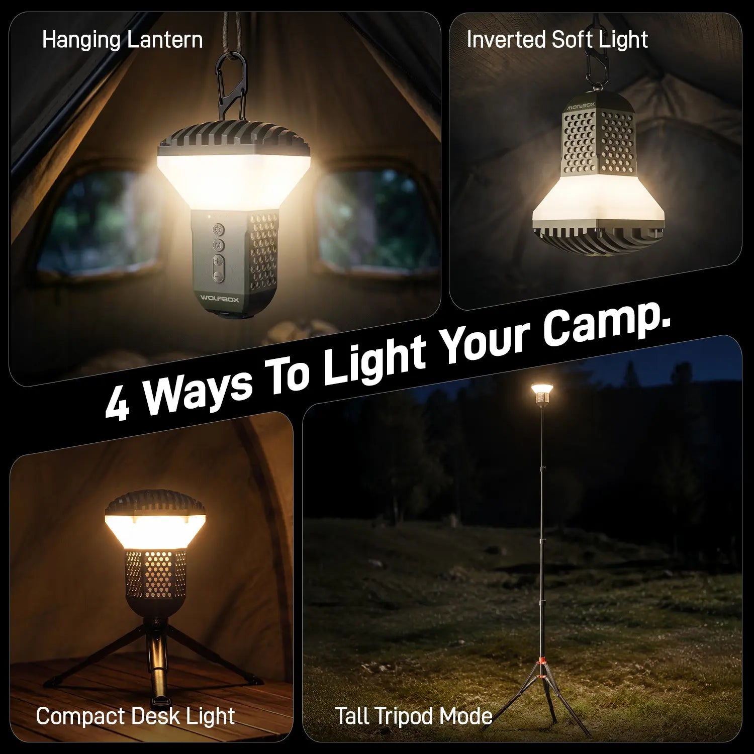 WOLFBOX TL2000 Telescopic Camping Light - WOLFBOX