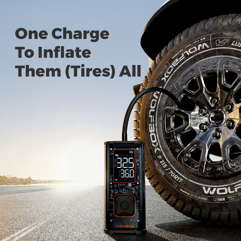 Pre-Order WOLFBOX MegaFlow 24 Pro Portable Tire Inflator  WOLFBOX   
