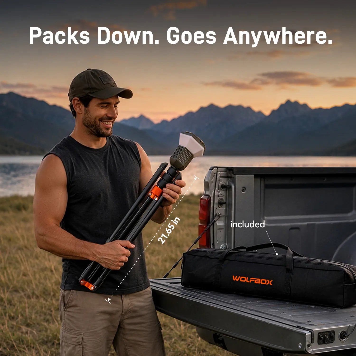 WOLFBOX TL2000 Telescopic Camping Light - WOLFBOX