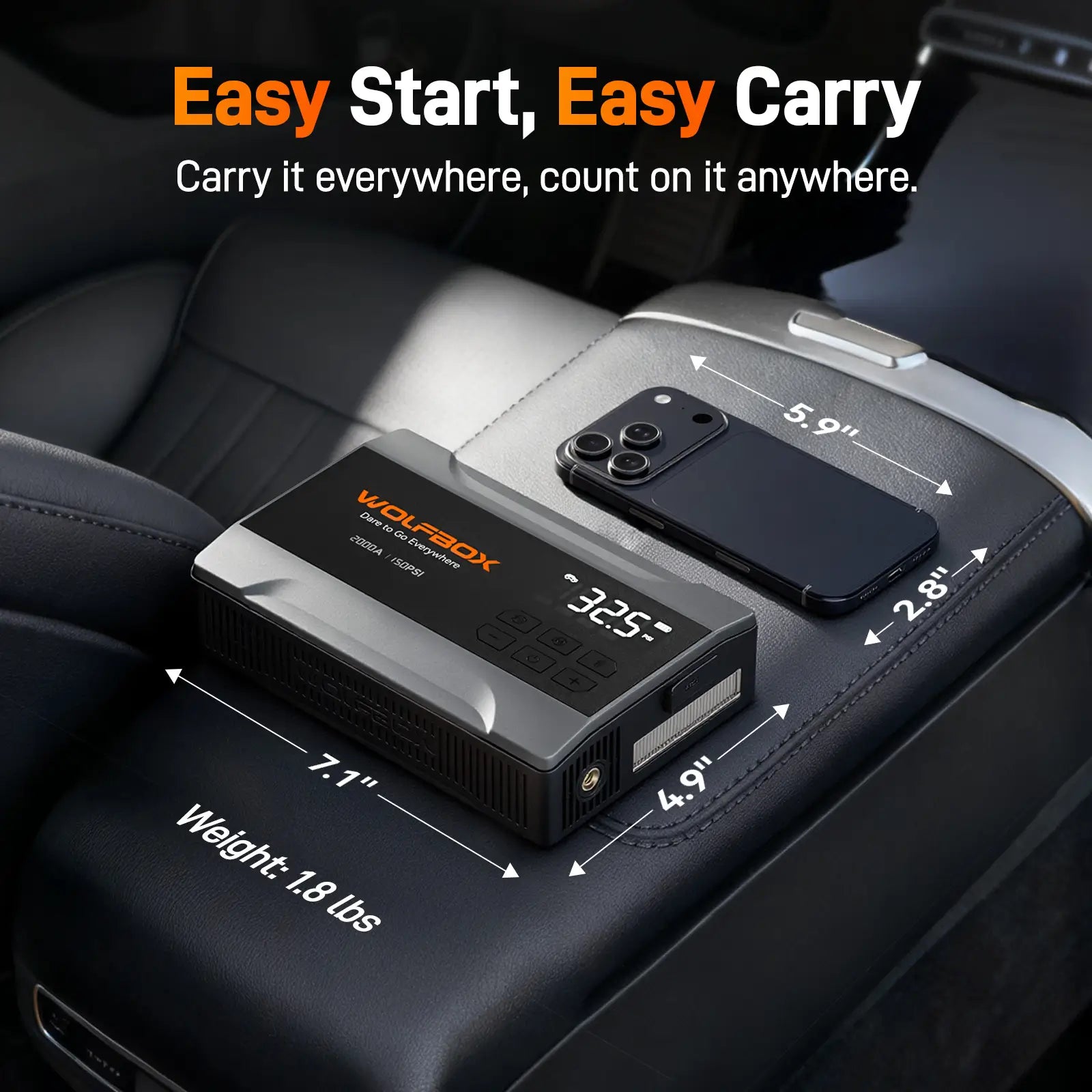 WOLFBOX 2000A Jump Starter with Air Compressor | Wolfbox MegaVolt 10Air - WOLFBOX