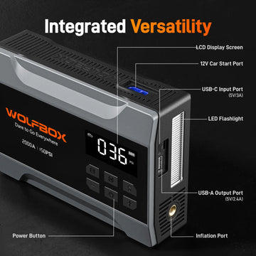 2000A Jump Starter with Air Compressor | WOLFBOX MegaVolt 10Air
