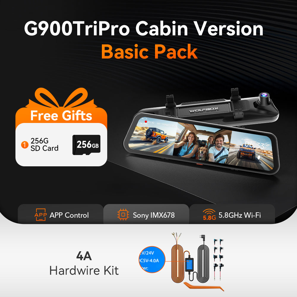 G900 TriPro 4K+2.5K+1080P 3 Channel Cabin Monitor Mirror