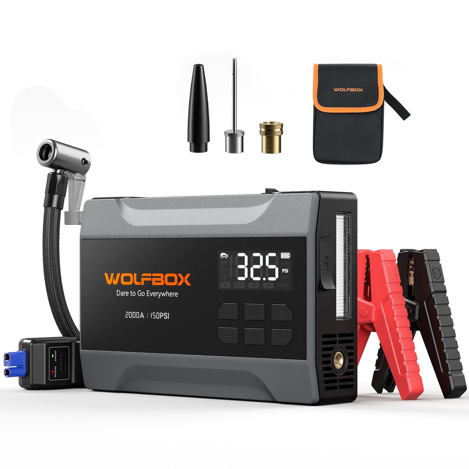 WOLFBOX 10Air Jump Starter with Air Compressor - WOLFBOX