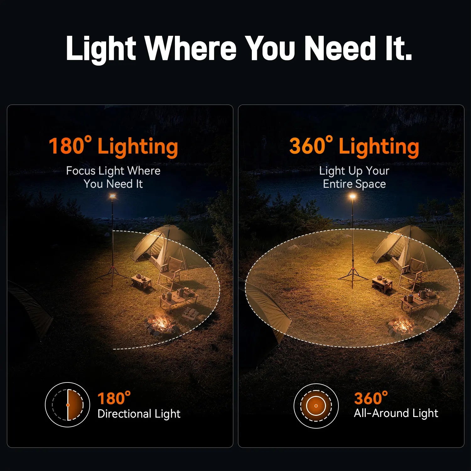 WOLFBOX TL2000 Telescopic Camping Light - WOLFBOX