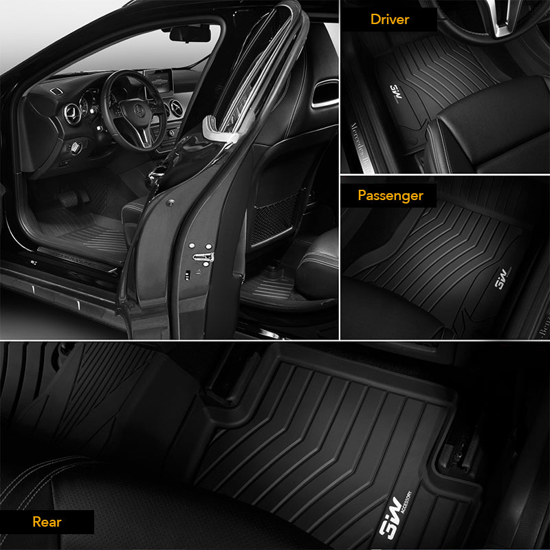 3W Mercedes-Benz GLA 2015-2020 Custom Floor Mats TPE Material & All-Weather Protection Vehicles & Parts 3w   