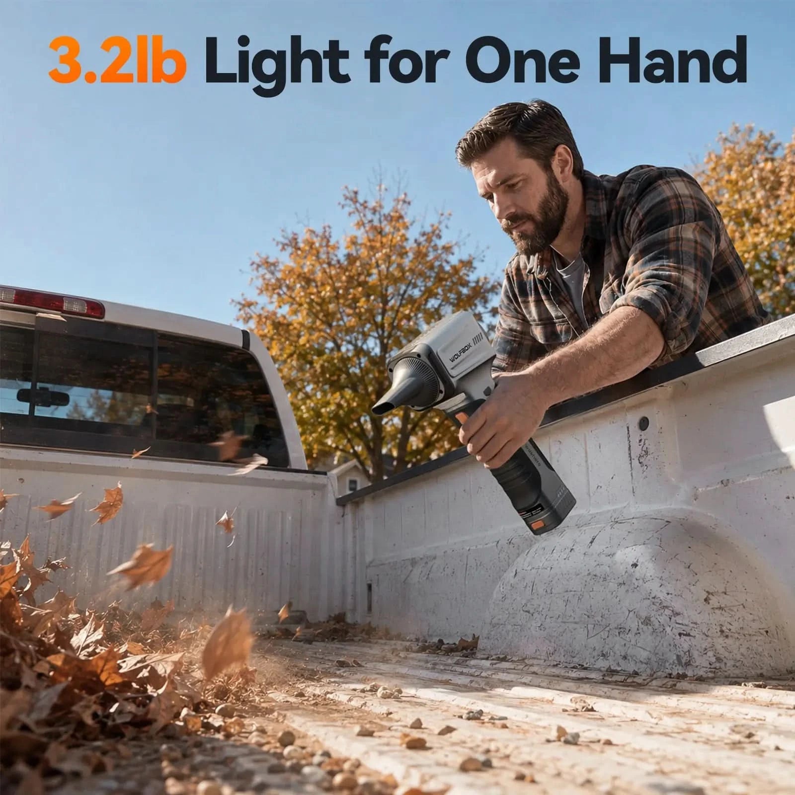 WOLFBOX MF500PRO Air Duster – Handheld Blower for Leaves & Outdoor Cleanup - WOLFBOX