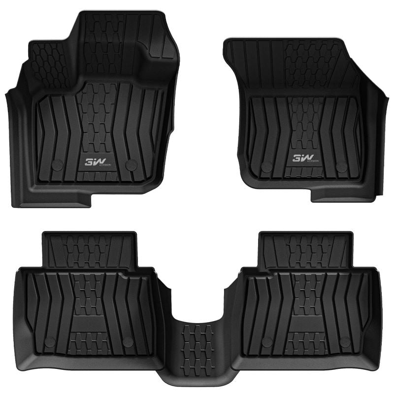 3W Lincoln MKZ 2017-2020 Custom Floor Mats TPE Material & All-Weather Protection Vehicles & Parts 3w 2017-2020 MKZ 2017-2020 1st&2nd Row Mats