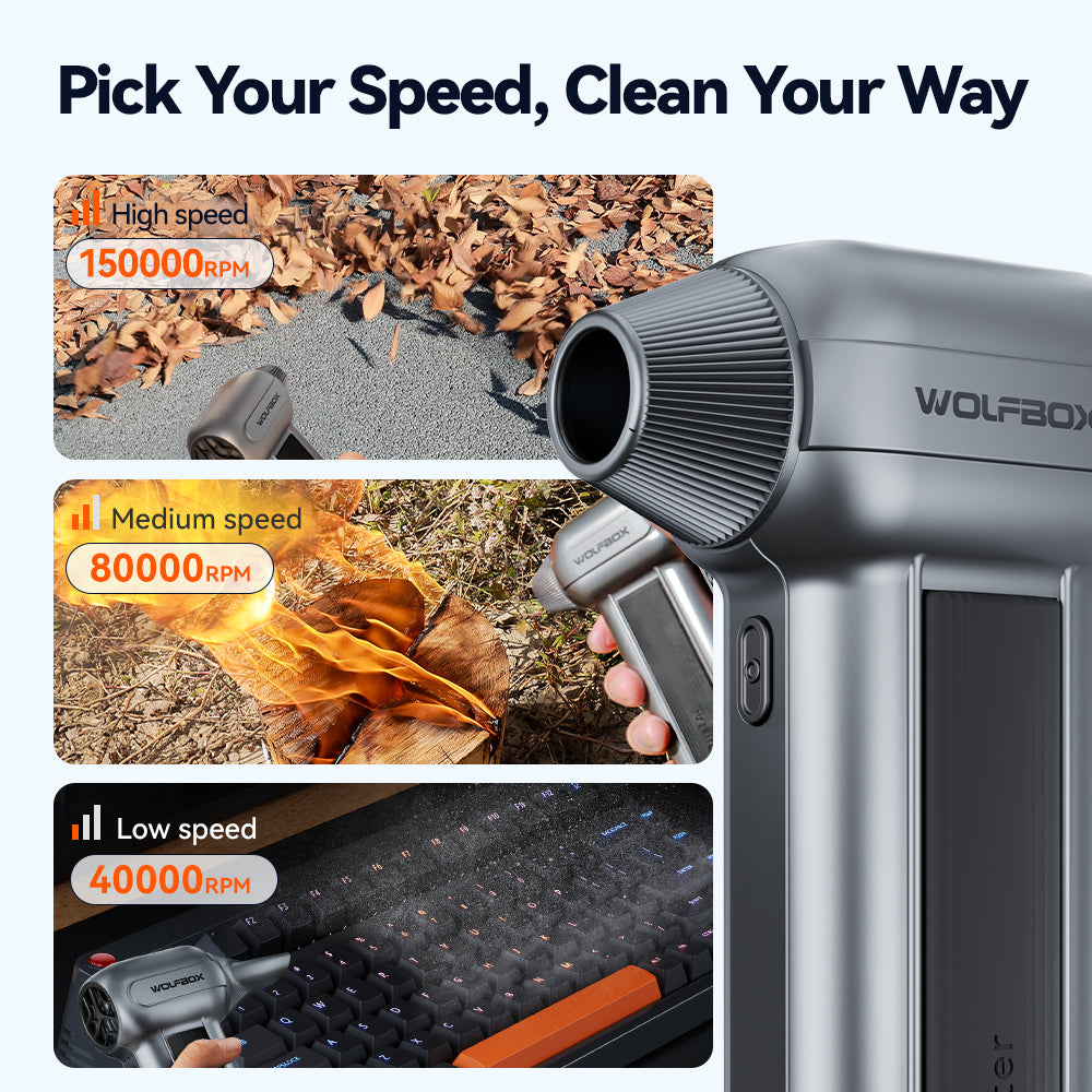 WOLFBOX Compressed Air Duster - Super Power Electric Air Duster WOLFBOX