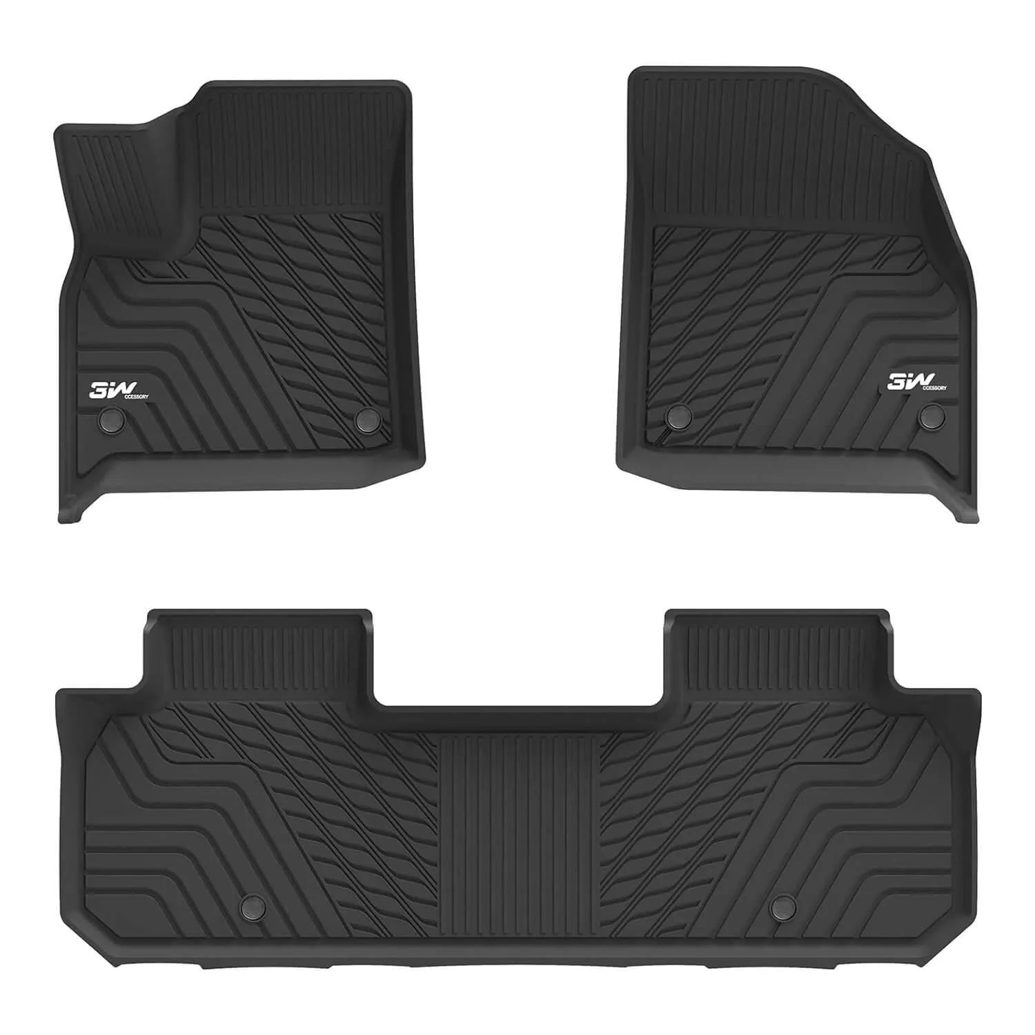 3W Chevrolet Traverse 2018-2023 (ONLY for Bucket Seat 2-Row) Custom Floor Mats TPE Material & All-Weather Protection Vehicles & Parts 3W   