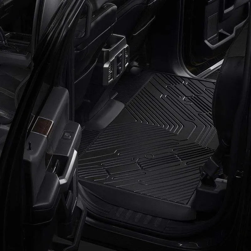 3W Ford F150 Custom Floor Mats F-150 Lightning SuperCrew Cab 2015-2024 TPE Material & All-Weather Protection Vehicles & Parts 3W   