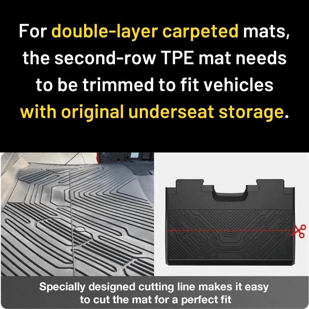 3W Ford F150 Custom Floor Mats F-150 Lightning SuperCrew Cab 2015-2024 TPE Material & All-Weather Protection Vehicles & Parts 3W   