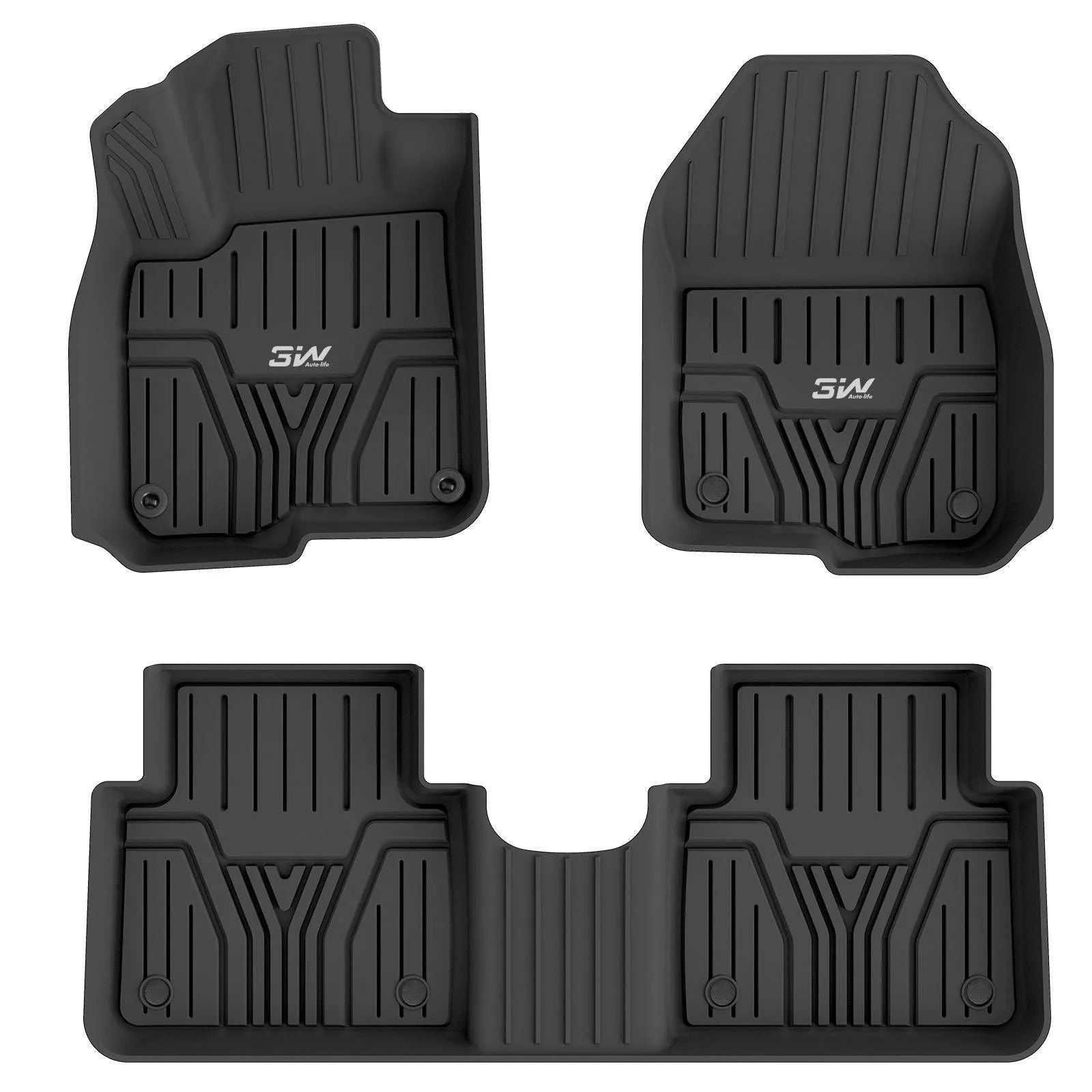 3W Honda CR-V 2017-2022 Floor Mats (Include Hybrid) / Trunk Mat (Non Hybrid) CRV Custom Mat TPE Material & All-Weather Protection Vehicles & Parts 3W 2017-2022 CR-V  2017-2022 1st&2nd Row Mats