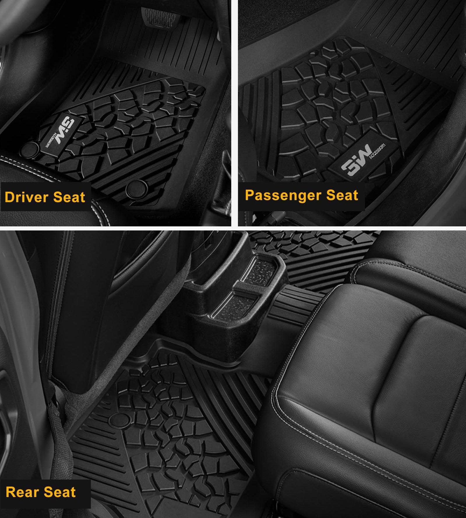 3W Jeep Wrangler JKU 2013-2018 Unlimited 4 Door Only Custom Floor Mats Thorex™ All-Weather Protection Vehicles & Parts 3w