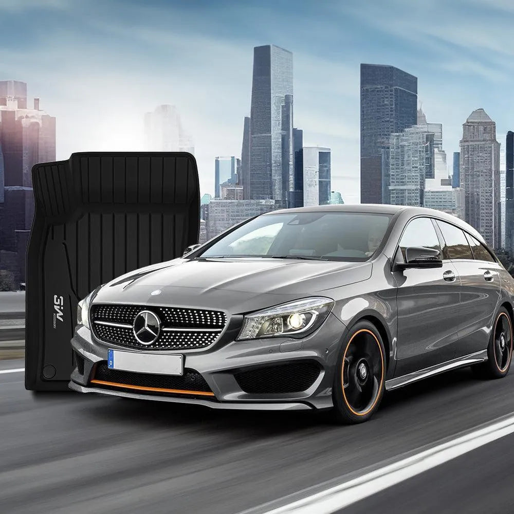 3W Mercedes-Benz CLA 2014-2019 Custom Floor Mats TPE Material & All-Weather Protection Vehicles & Parts 3w   