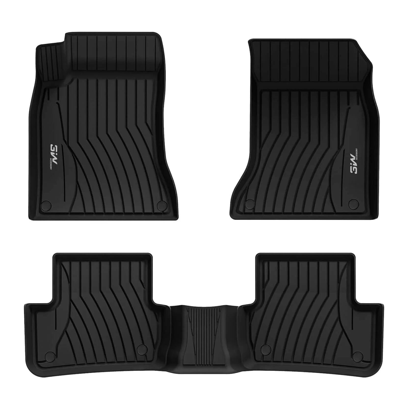 3W Mercedes-Benz CLA 2020-2024 Custom Floor Mats TPE Material & All-Weather Protection Vehicles & Parts 3w 2020-2024 CLA 2020-2024 1st&2nd Row Mats