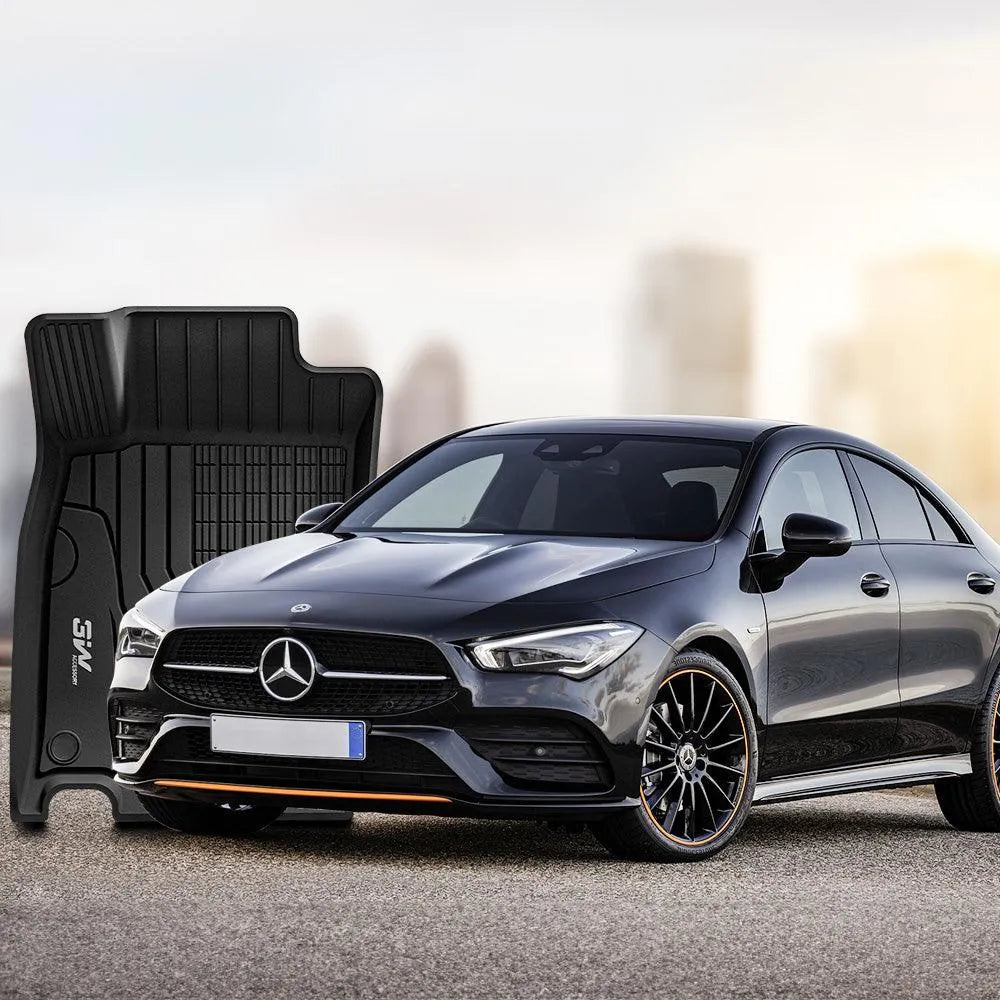 3W Mercedes-Benz CLA 2020-2024 Custom Floor Mats TPE Material & All-Weather Protection Vehicles & Parts 3w   