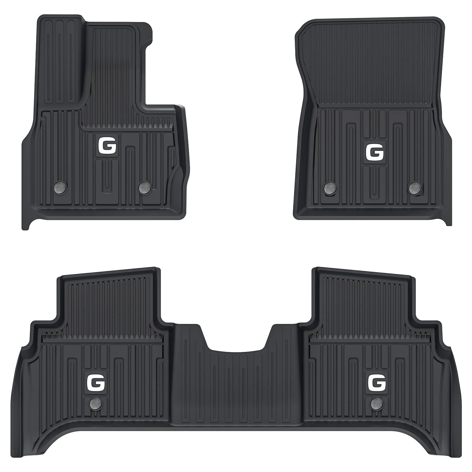 3W Mercedes-Benz G-Class 2019-2025 Custom Floor Mats / Trunk Mat TPE Material & All-Weather Protection Vehicles & Parts 3w 2019-2025 G-Class 2019-2025 1st&2nd Row Mats