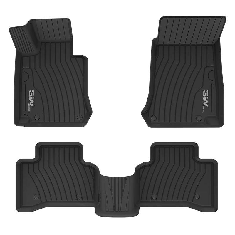 3W Mercedes-Benz GLC 2016-2022 Custom Floor Mats / Trunk Mat TPE Material & All-Weather Protection Vehicles & Parts 3w 2016-2022 GLC  2016-2022 1st&2nd Row Mats