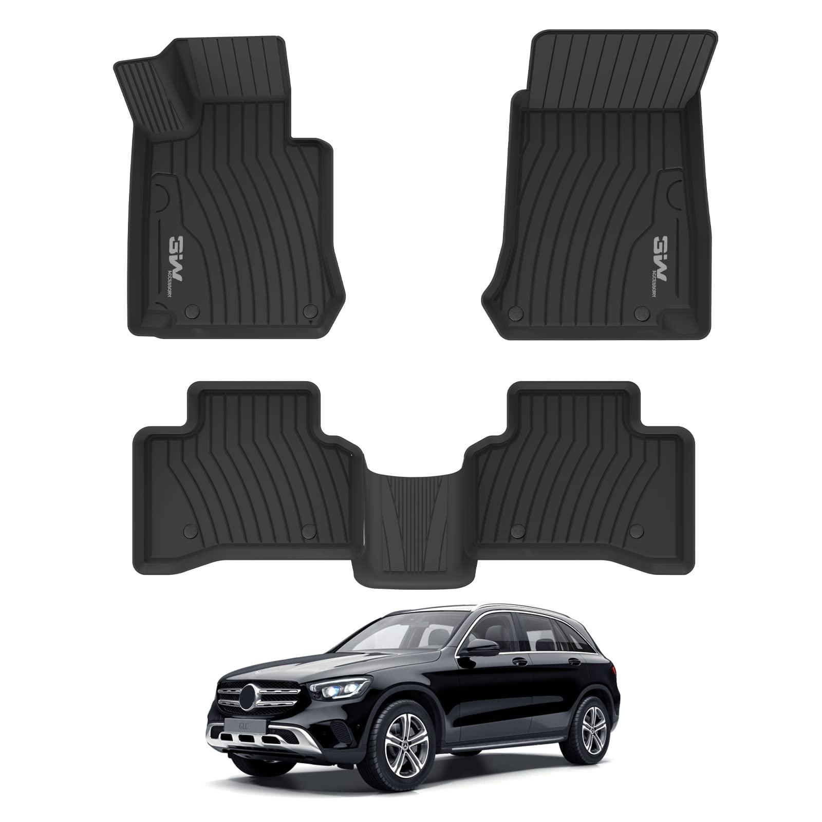 3W Mercedes-Benz GLC 2016-2022 Custom Floor Mats / Trunk Mat TPE Material & All-Weather Protection Vehicles & Parts 3w   