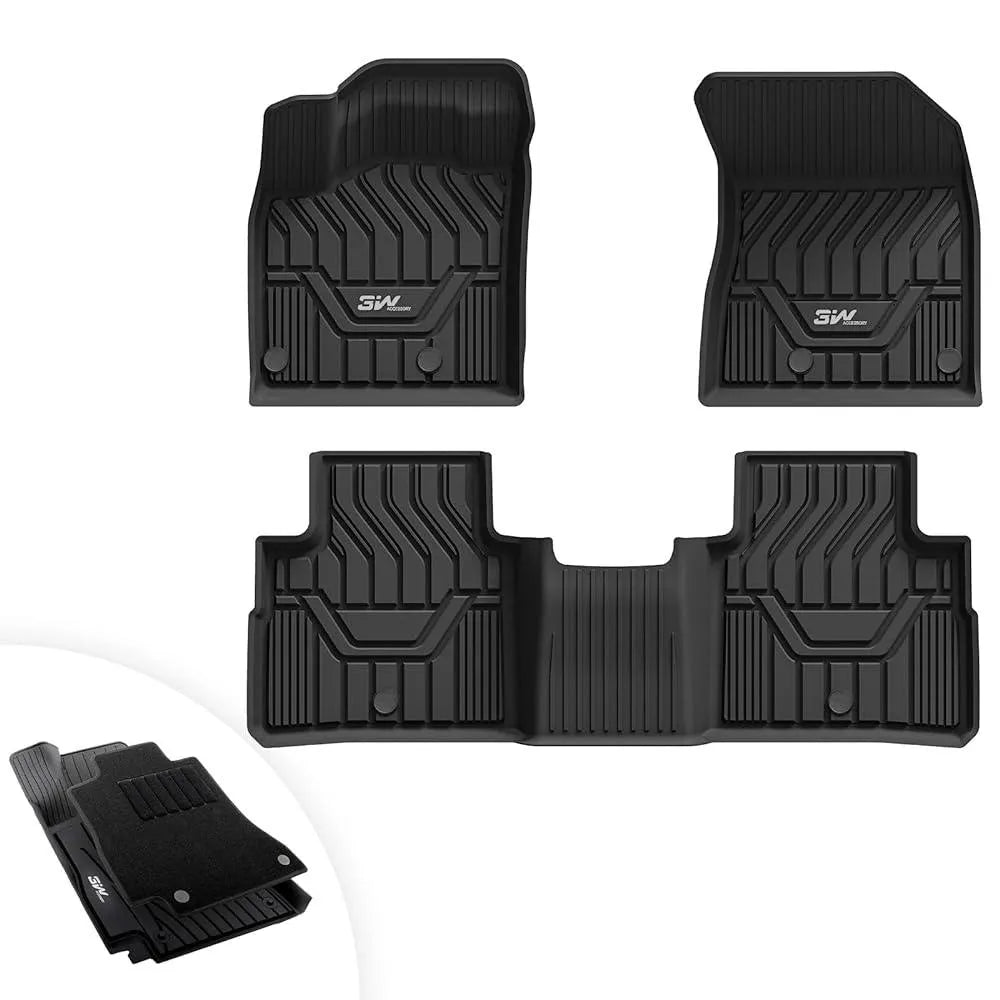 3W Nissan Rogue 2021-2025 (NOT for Sport) Custom Floor Mats TPE Material & All-Weather Protection Vehicles & Parts 3w   