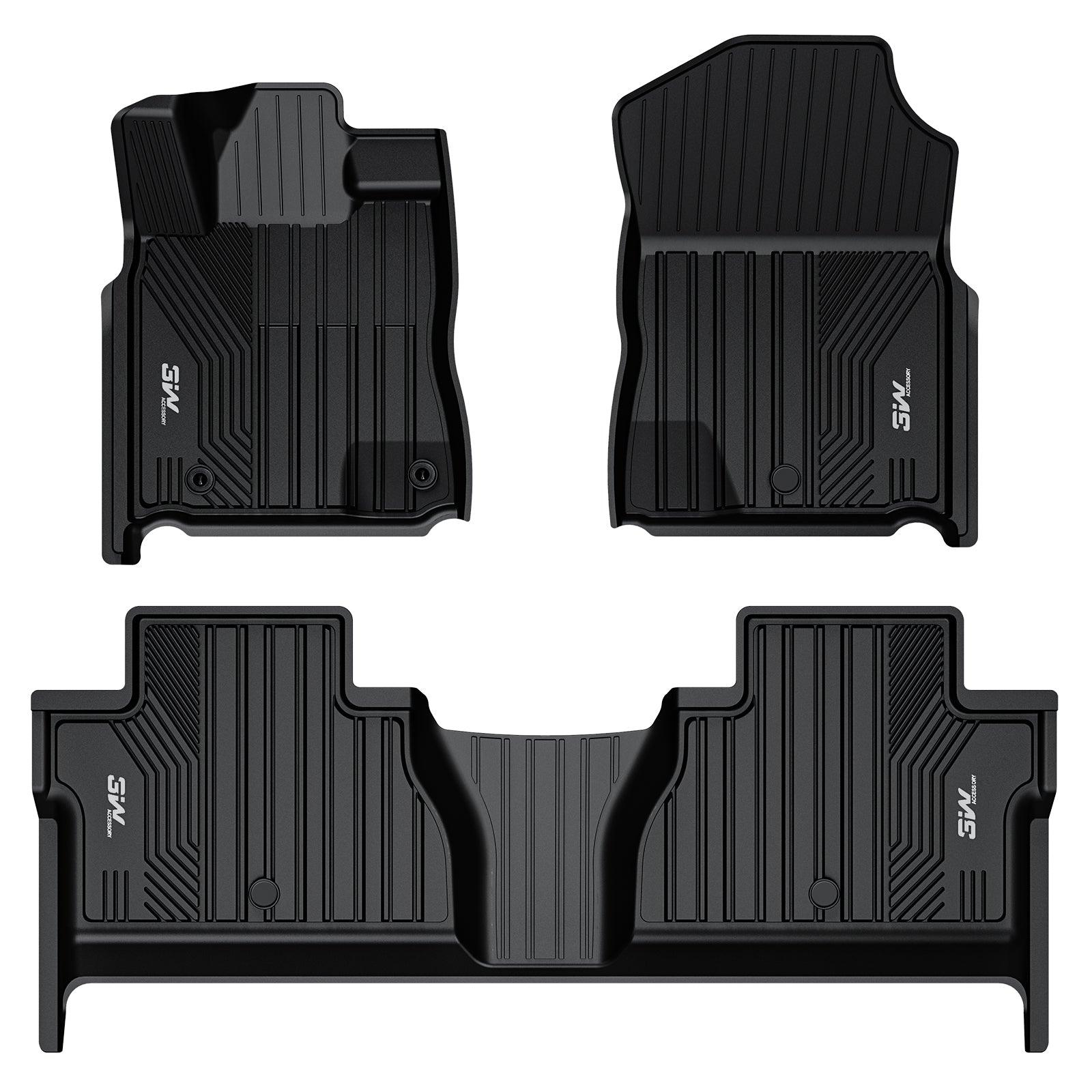3W Toyota Tundra 2014-2021 Custom Floor Mats TPE Material & All-Weather Protection Vehicles & Parts 3w 2014-2021 Tundra 2014-2021 1st&2nd Row Mats