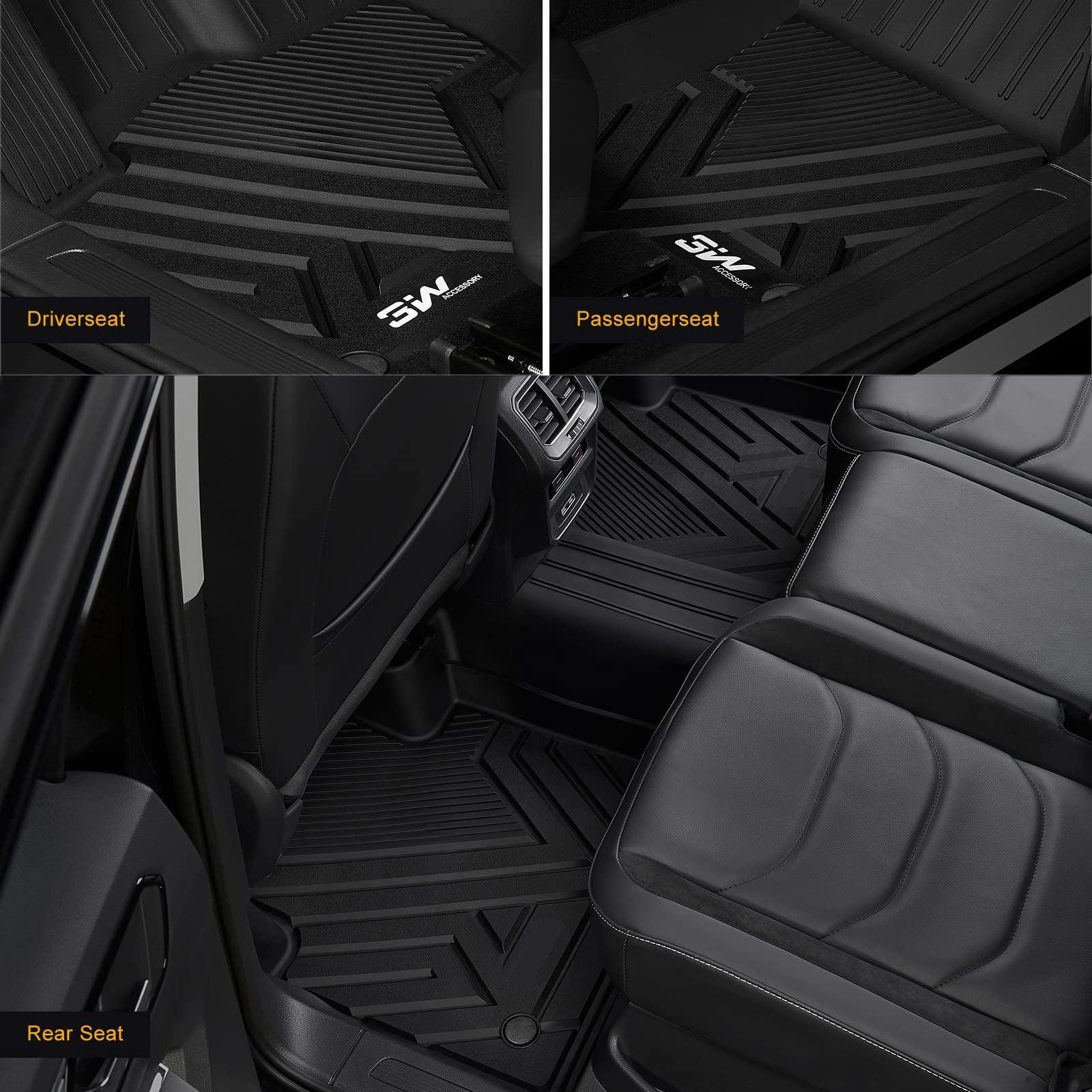 3W Volkswagen Tiguan 5 Seat Only 2018-2024 Custom Floor Mats TPE Material & All-Weather Protection Vehicles & Parts 3w   