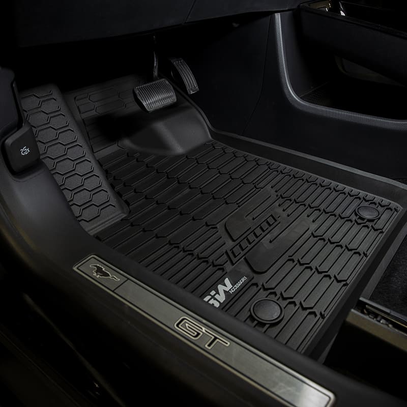 3W Ford Mustang Mach-E 2021-2024 Custom Floor Mats / Trunk Mat TPE Material & All-Weather Protection Vehicles & Parts 3W   