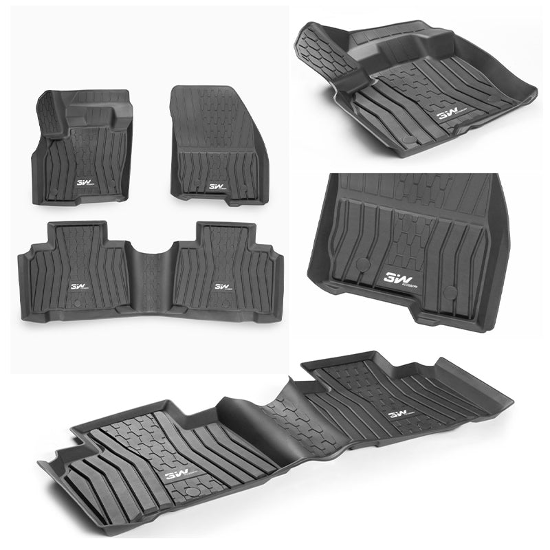 3W Lincoln MKX 2016-2018 Custom Floor Mats TPE Material & All-Weather Protection Vehicles & Parts 3w   