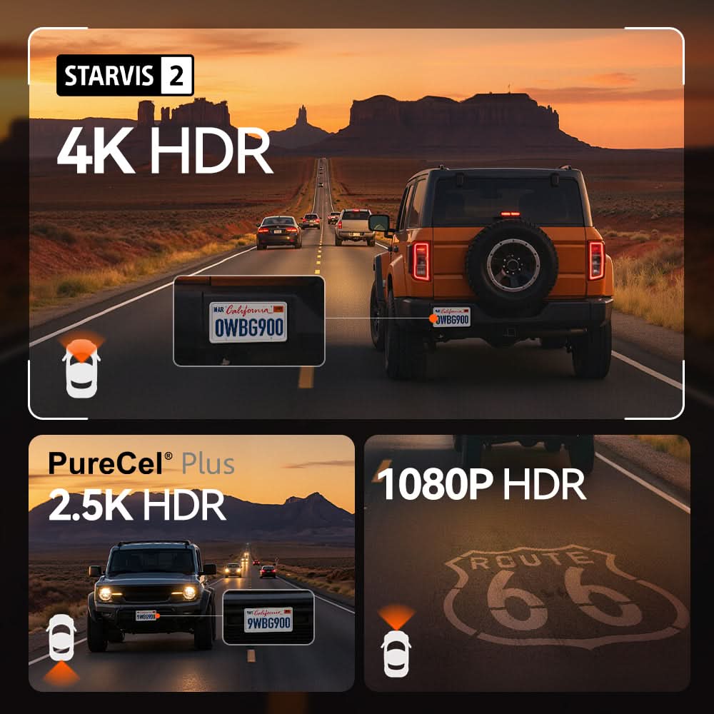 WOLFBOX G900TriPro Bumper Version 3 Channel Rearview Mirror with Exclusive 30-Month Warranty