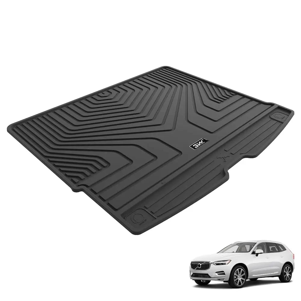 3W Volvo XC60 2018-2024 (Not for Hybrid) T5 T6 Momentum Custom Floor Mats TPE Material & All-Weather Protection Vehicles & Parts 3w 2018-2024 XC60 2018-2024 Trunk Mat