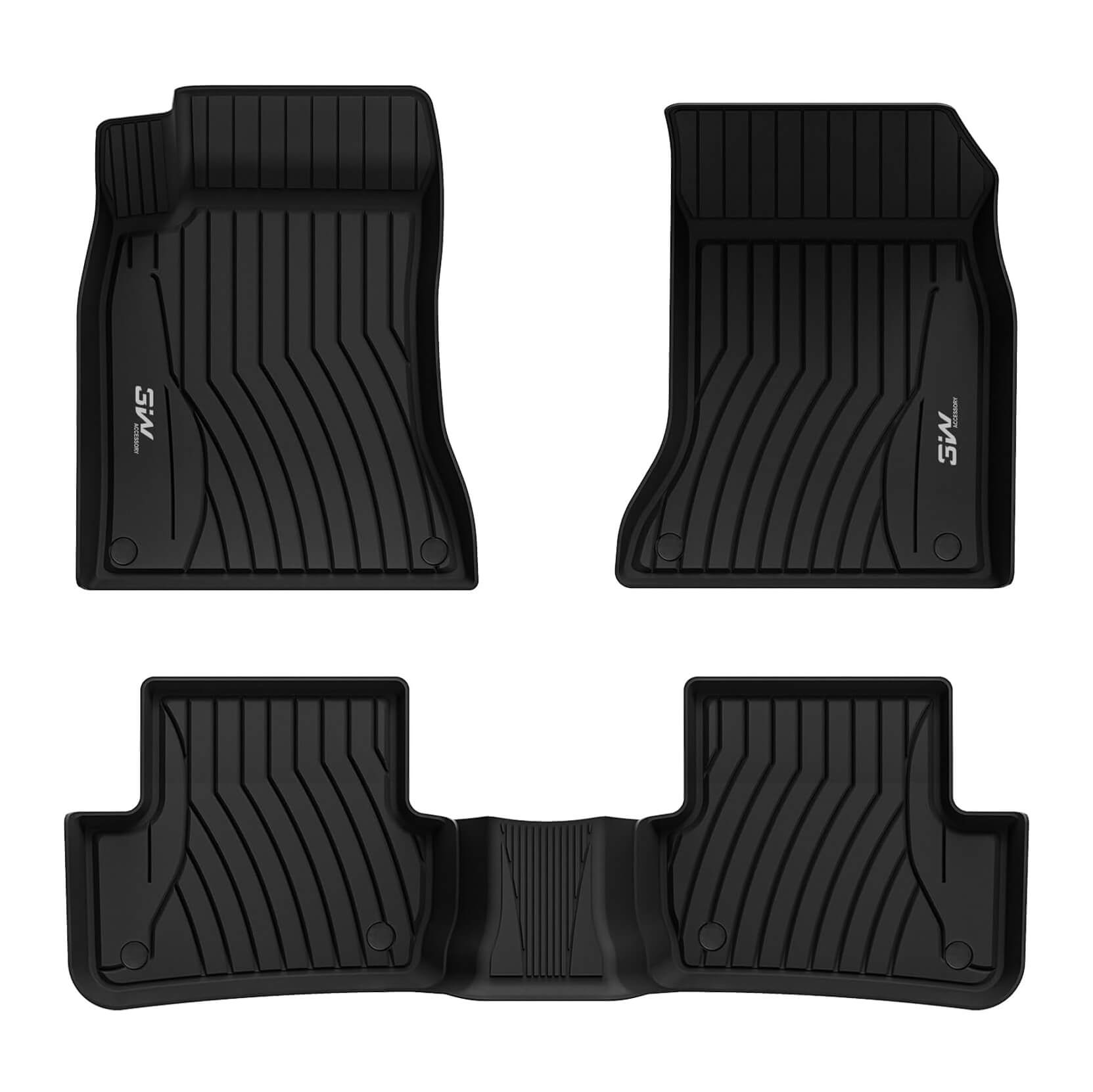 3W Mercedes-Benz GLA 2021-2023 Custom Floor Mats TPE Material & All-Weather Protection Vehicles & Parts 3w 2021-2023 GLA 2021-2023 1st&2nd Row Mats