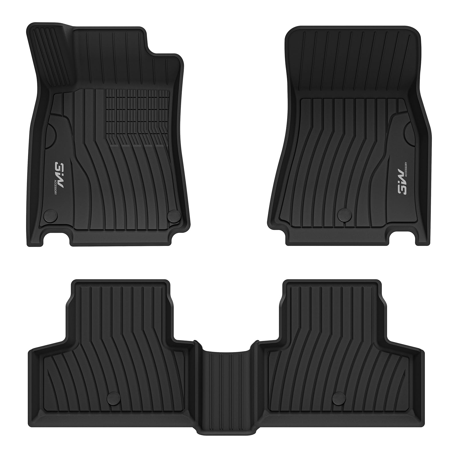 3W Mercedes-Benz GLB 2020-2024 Custom Floor Mats TPE Material & All-Weather Protection Vehicles & Parts 3w 2020-2023 GLB 2020-2023 1st&2nd Row Mats