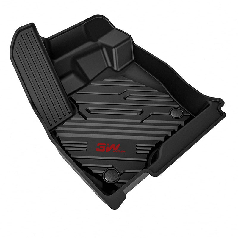 3W Ford Ranger 2020-2023 Custom Floor Mats TPE Material & All-Weather Protection Vehicles & Parts 3W   